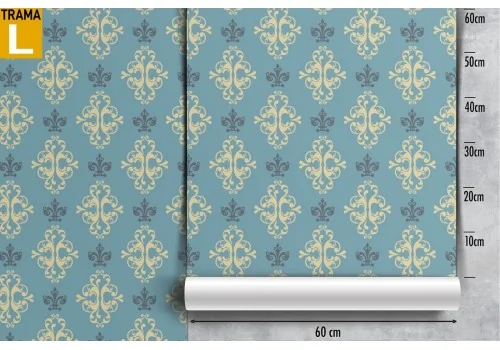 Damask vintage geometric wallpaper decoration. 2