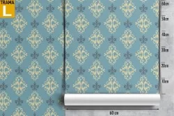 Damask vintage geometric wallpaper decoration.