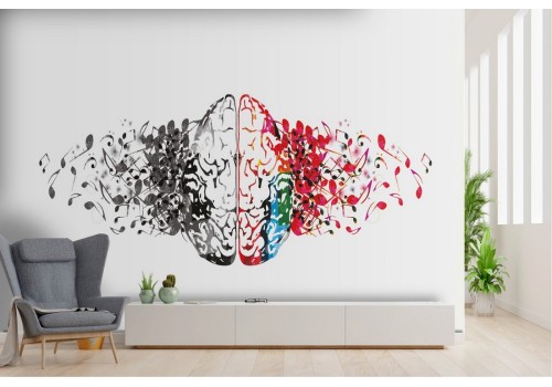 Brain logic art modern design wallpaper