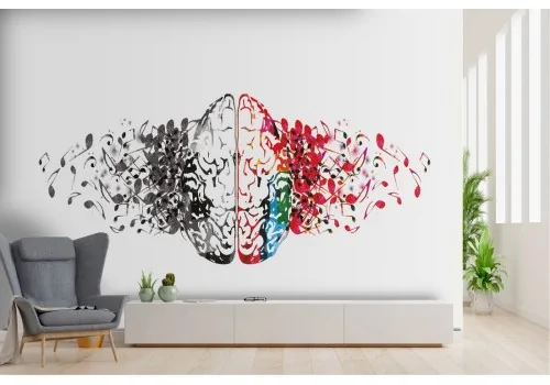 Brain Logic Art Modern Design Wallpaper