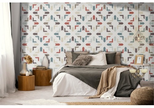 Geometric pattern modern wallpaper decoration.