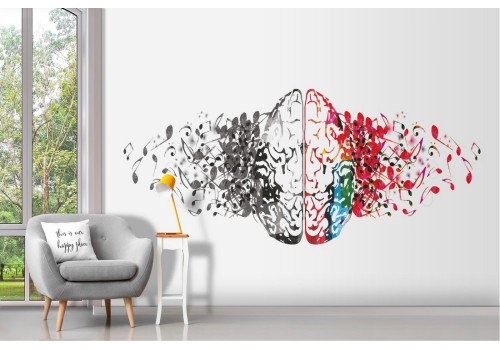 Brain logic art modern design wallpaper 2