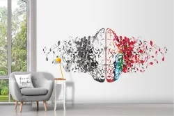 Brain logic art modern design wallpaper