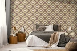 Geometric decoration vintage pattern wallpaper.