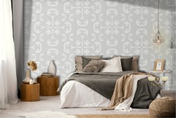 Vintage grey geometric wallpaper decoration.