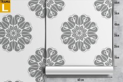 Vintage grey geometric wallpaper decoration.