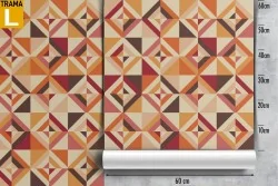 Vintage geometric pattern wallpaper decoration.