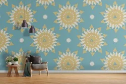 Vintage geometric pattern wallpaper decoration.