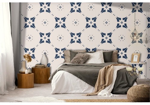 Vintage geometric pattern wallpaper decoration.