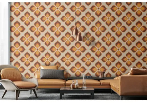 Vintage geometric pattern wallpaper decoration.600