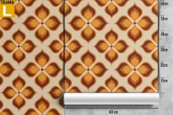 Carta da Parati decorazione geometrica vintage pattern.