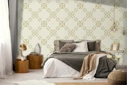Vintage geometric pattern wallpaper decoration.