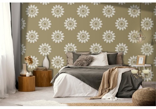 Vintage geometric pattern wallpaper decoration.