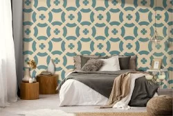 Vintage geometric wallpaper decoration.