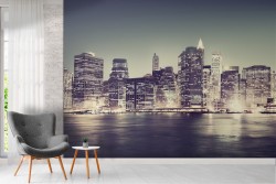 Carta da Parati città New York grattacieli skyline