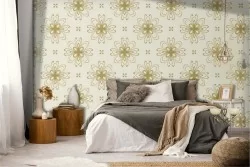 Vintage geometric wallpaper decoration.