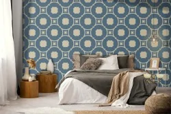 Vintage geometric wallpaper decoration.