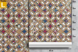 Carta da Parati decorazione geometrica vintage.