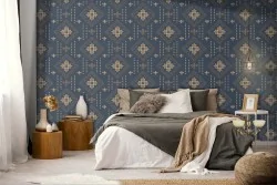 Vintage geometric wallpaper decoration.