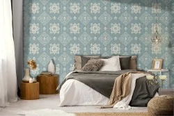 Vintage geometric wallpaper decoration.