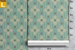 Damask pattern vintage wallpaper decoration.