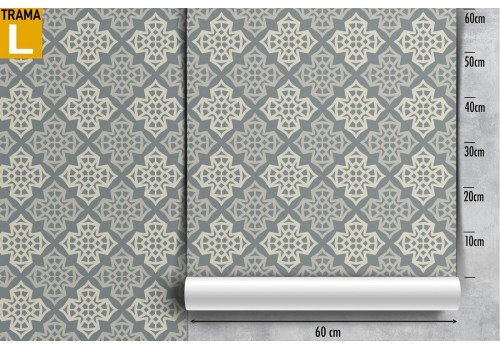 Vintage wallpaper with geometric pattern decoration. 2