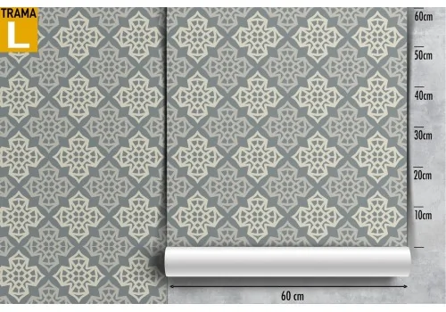 Vintage wallpaper with geometric pattern decoration. 2