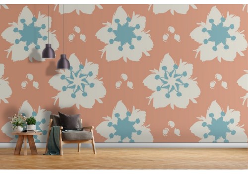 Abstract flowers nature modern design wallpaper.