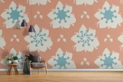 Abstract flowers nature modern design wallpaper.