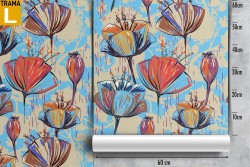 Abstract flowers nature modern design wallpaper.