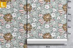 Abstract flowers nature modern design wallpaper.