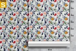 Wallpaper Design and Styles Flora and Fauna Flowers Nature Vintage