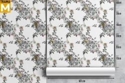 Vintage Nature Flowers Wallpaper