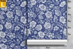 Vintage nature white flowers wallpaper.