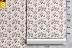 Carta da Parati Flora e Fauna Design e Stili Fiori Vintage Natura