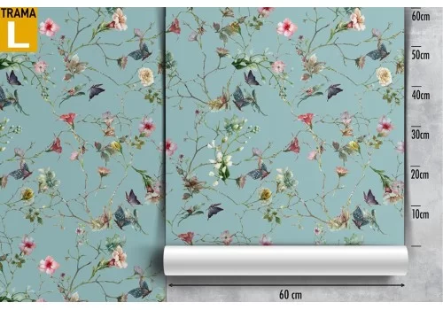 Carta da Parati fiori vintage natura pattern. 2