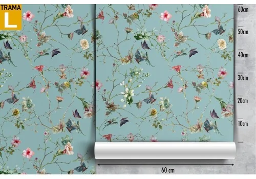Vintage nature flowers wallpaper pattern. 2
