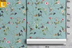 Carta da Parati fiori vintage natura pattern.