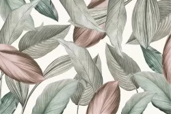 Vintage nature leaf design wallpaper.