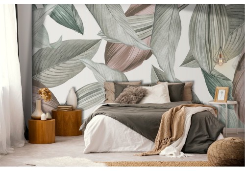 Vintage Nature Leaves Wallpaper