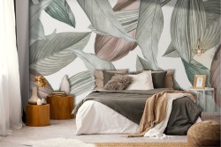 Vintage Nature Leaves Wallpaper