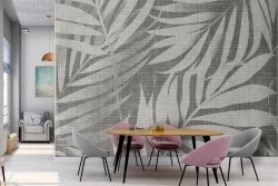 Wallpaper with stylized leaves nature modern design.