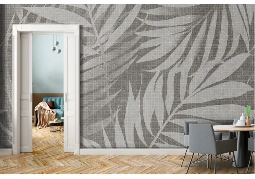 Wallpaper stylized leaves nature modern design.640