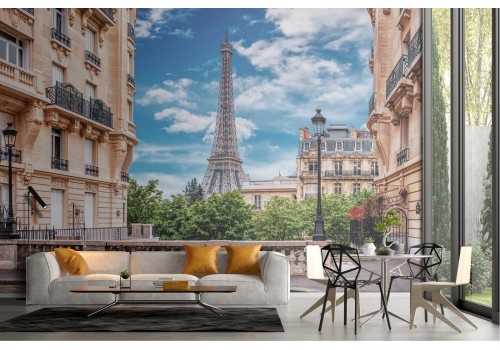 Wallpaper city Paris Eiffel Tower landscape