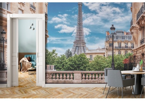 Wallpaper city Paris Eiffel Tower landscape 2