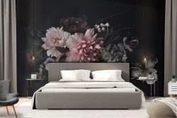Vintage flower composition wallpaper
