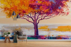 Carta da Parati Astratta Foreste e Alberi Natura