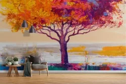 Carta da Parati Astratta Foreste e Alberi Natura