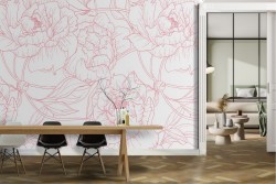 Stylized Nature Flowers Wallpaper