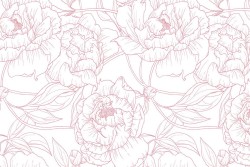 Wallpaper Design and Styles Stylized Flora and Fauna Nature Flowers
